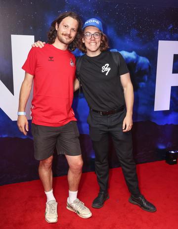 Killian Sundermann and Mark Byrne  pictured at the special preview screening of NOPE in Cineworld, Dublin. NOPE, from Jordan Peele, writer/director of Get Out and Us is in cinemas August 12th. Pic: Marc O'Sullivan