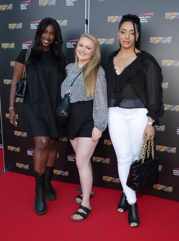 Katja Mia, Hayley Myerscough and Annabelle Nwaokorie pictured at the opening night of the musical Joseph and The Amazing Technicolor Dreamcoat at the Bord Gais Energy Theatre, Dublin. The hit musical continues until August 27, 2022. Picture: Brian McEvoy Photography