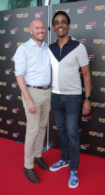 David Mitchell and Clint Drieberg pictured at the opening night of the musical Joseph and The Amazing Technicolor Dreamcoat at the Bord Gais Energy Theatre, Dublin. The hit musical continues until August 27, 2022.

Picture: Brian McEvoy Photography