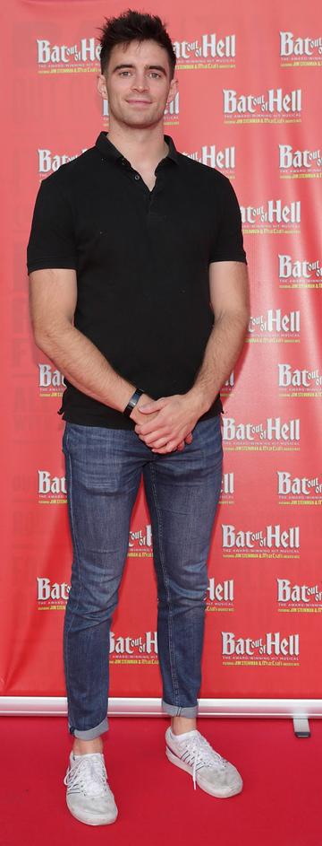 Peter Collins  pictured at the opening night of the smash hit musical  Bat Out of Hell at the  Bord Gáis Energy Theatre,Dublin.
Picture Brian McEvoy
