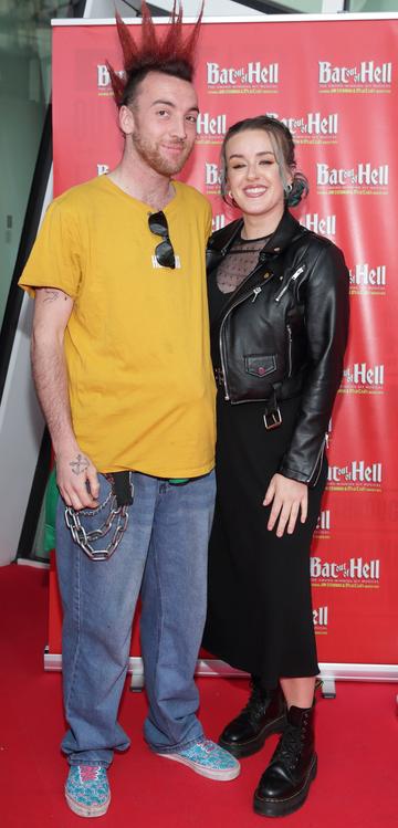 Philip Moore and Briana McTiernan pictured at the opening night of the smash hit musical  Bat Out of Hell at the  Bord Gáis Energy Theatre,Dublin.
Picture Brian McEvoy