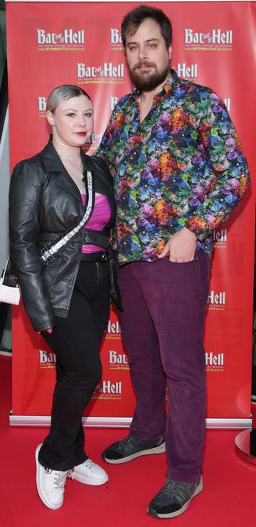 Melissa Carton and Carl Moore pictured at the opening night of the smash hit musical  Bat Out of Hell at the  Bord Gáis Energy Theatre,Dublin.
Picture Brian McEvoy