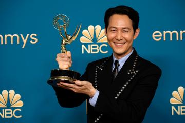 Lee Jung-jae, winner of Outstanding Lead Actor in a Drama Series for "Squid Game", poses in the press room during the 74th Primetime Emmys at Microsoft Theater on September 12, 2022 in Los Angeles, California. (Photo by Frazer Harrison/Getty Images)