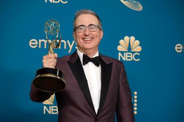 John Oliver, winner of the Outstanding Variety Talk Series award for 'Last Week Tonight with John Oliver', poses in the press room during the 74th Primetime Emmys at Microsoft Theater on September 12, 2022 in Los Angeles, California. (Photo by Frazer Harrison/Getty Images)