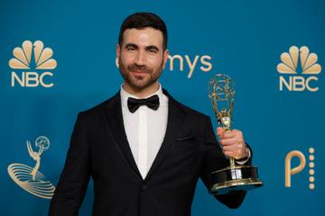 Brett Goldstein winner of the Outstanding Supporting Actor in a Comedy Series award for ‘Ted Lasso,’ poses in the press room during the 74th Primetime Emmys at Microsoft Theater on September 12, 2022 in Los Angeles, California. (Photo by Frazer Harrison/Getty Images)