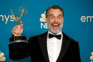 Murray Bartlett, winner of the Outstanding Supporting Actor in a Limited or Anthology Series or Movie award for ‘The White Lotus,’ poses in the press room during the 74th Primetime Emmys at Microsoft Theater on September 12, 2022 in Los Angeles, California. (Photo by Frazer Harrison/Getty Images)