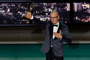 Michael Keaton accepts Outstanding Lead Actor in a Limited Series or Anthology Series or Movie for "Dopesick onstage during the 74th Primetime Emmys at Microsoft Theater on September 12, 2022 in Los Angeles, California. (Photo by Kevin Winter/Getty Images)