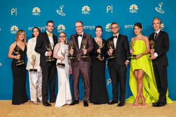 Winner in the category of Outstanding Variety Talk Series, the cast of Last Week Tonight With John Oliver, won an Emmy at the 74th Primetime Emmy Awards at the Microsoft Theater on Monday, September 12, 2022 (Allen J. Schaben / Los Angeles Times via Getty Images)