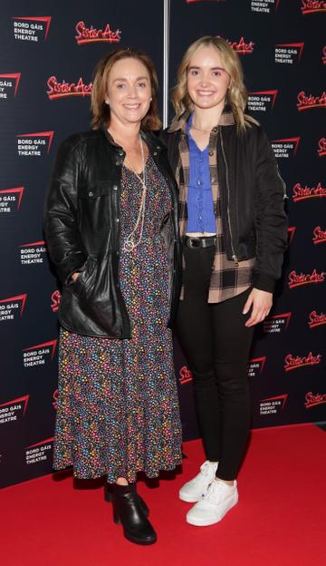 Susan Savage and Jill Savage at the opening night of the musical Sister Act at the Bord Gais Energy Theatre,Dublin
Pic Brian McEvoy Photography