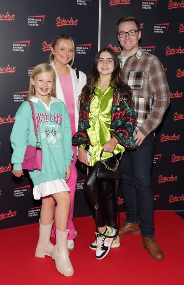 Lily-Rose Brolan, Hanna Kelly, Ruby Valentine and John Nolan at the opening night of the musical Sister Act at the Bord Gais Energy Theatre,Dublin
Pic Brian McEvoy Photography