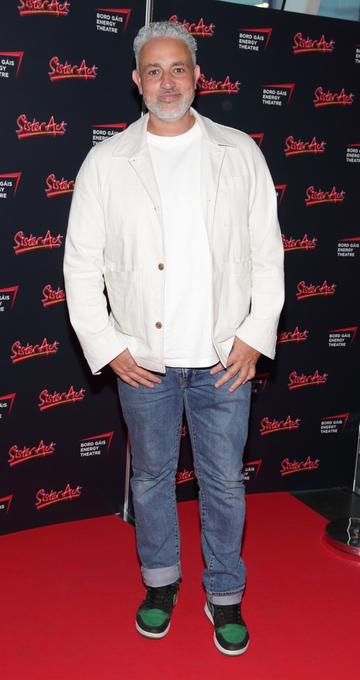 Baz Ashmawy at the opening night of the musical Sister Act at the Bord Gais Energy Theatre,Dublin
Pic Brian McEvoy Photography
