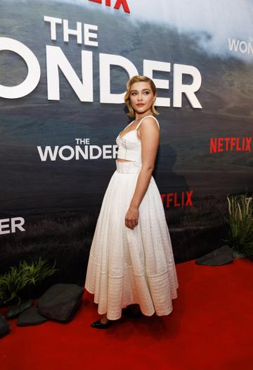 Florence Pugh on the red carpet at the Irish premiere screening of THE WONDER at the Light House Cinema in Smithfield, Dublin.  The premiere screening was attended by Oscar winning film maker Sebastián Lelioand the cast.
Pic: Michael Chester
info@chester.ie