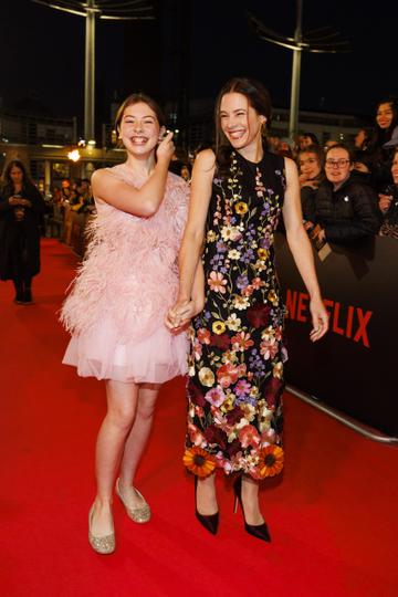 Elaine Cassidy and daughter Kila Lord Cassidy on the red carpet at the Irish premiere screening of THE WONDER at the Light House Cinema in Smithfield, Dublin. 
Pic: Michael Chester
info@chester.ie