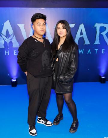 Philip and Sofia Corpuz at the Irish Premiere Screening of Avatar The Way of Water in Cineworld IMAX 3D Dublin-photo Kieran Harnett
no repro fee