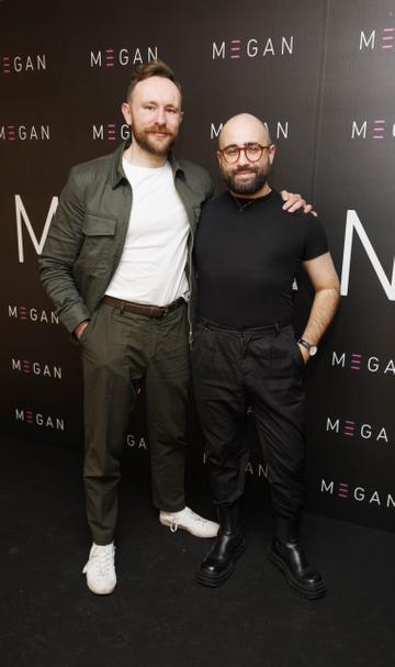 Adam Hurley and Conor Merriman pictured at a special preview screening of M3GAN at Dublin’s Light House Cinema. M3GAN is in cinemas nationwide from today, January 13th. Picture Andres Poveda