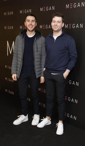 Ciaran Dunne and Craig Whelan pictured at a special preview screening of M3GAN at Dublin’s Light House Cinema. M3GAN is in cinemas nationwide from today, January 13th. Picture Andres Poveda