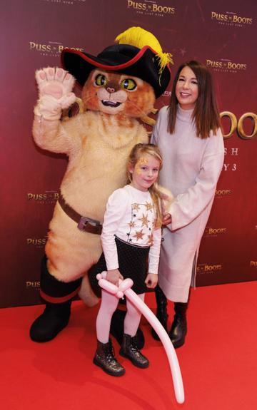 Sadie Murphy and Síofra Cullen from Bray pictured at a special preview screening of PUSS IN BOOTS: THE LAST WISH at Movies @ The Square. PUSS IN BOOTS: THE LAST WISH is in cinemas nationwide from February 3rd. Picture Andres Poveda 