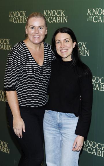 Caitriona O'Connor and Catriona Mc Ginley pictured at a special preview screening of M. Night Shyamalan’s KNOCK AT THE CABIN at Rathmines Omniplex. KNOCK AT THE CABIN is in cinemas nationwide from this Friday February 3rd. Picture Andres Poveda 