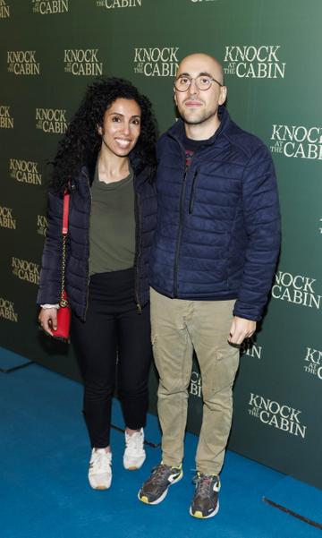 Elana Beshai and Agostino Pinna pictured at a special preview screening of M. Night Shyamalan’s KNOCK AT THE CABIN at Rathmines Omniplex. KNOCK AT THE CABIN is in cinemas nationwide from this Friday February 3rd. Picture Andres Poveda