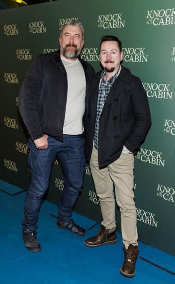 Albert Belokon and Chris Brennan pictured at a special preview screening of M. Night Shyamalan’s KNOCK AT THE CABIN at Rathmines Omniplex. KNOCK AT THE CABIN is in cinemas nationwide from this Friday February 3rd. Picture Andres Poveda 