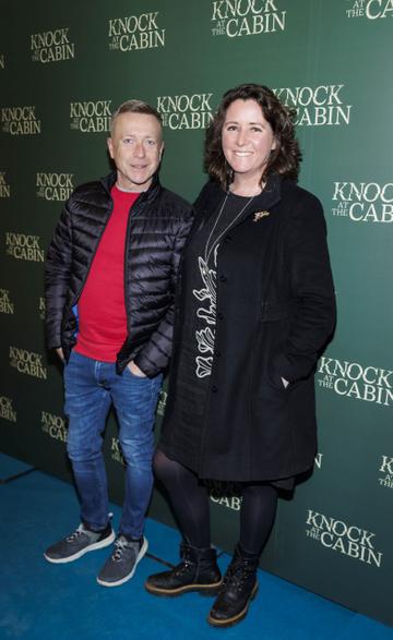 Bryan Walshe and Arlene Hunt pictured at a special preview screening of M. Night Shyamalan’s KNOCK AT THE CABIN at Rathmines Omniplex. KNOCK AT THE CABIN is in cinemas nationwide from this Friday February 3rd. Picture Andres Poveda **No Repro Fee**