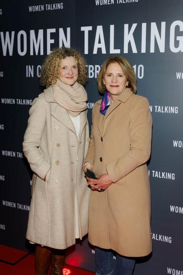 Justine McCarthy and Mary Wilson pictured at a special Irish Film & Television Academy screening of Oscar nominated WOMEN TALKING at The Irish Film Institute, Dublin. WOMEN TALKING is in cinemas nationwide from Friday February 10th. Picture Andres Poveda