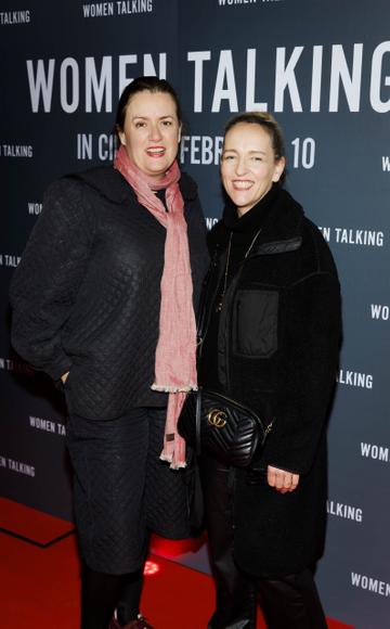 Emma Kelly and Helen James pictured at a special Irish Film & Television Academy screening of Oscar nominated WOMEN TALKING at The Irish Film Institute, Dublin. WOMEN TALKING is in cinemas nationwide from Friday February 10th. Picture Andres Poveda