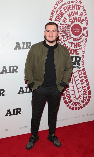Bradley Marshall pictured at the premiere of the film Air at the Stella in Rathmines,Dublin.
Pic Brian McEvoy