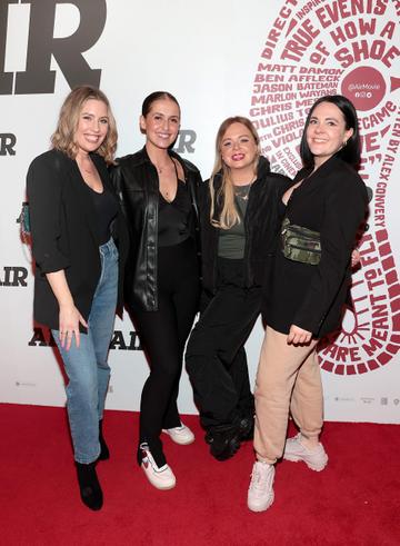 Emma Power, Lia Lieghio, Ceri Dixon and Steffi Naughton pictured at the premiere of the film Air at the Stella in Rathmines,Dublin.
Pic Brian McEvoy