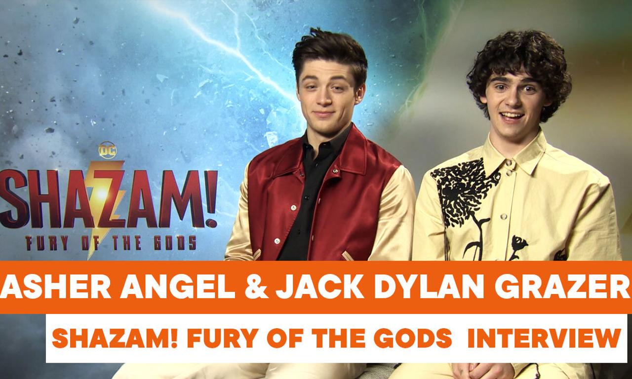 Shazam! Fury of the Gods cast interviews with Zachary Levi, Asher Angel,  Jack Dylan Grazer and more 