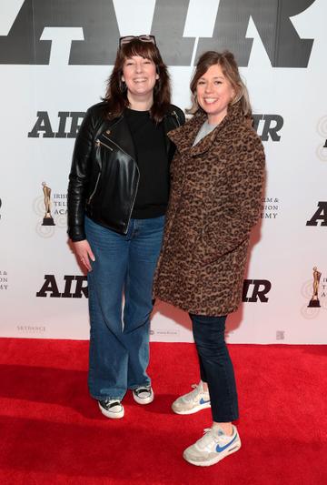 Aoife Barry and Lesley Conroy pictured at the IFTA preview screening of the film AIR at the Savoy Cinema,O Connell Street, Dublin.
Pic Brian McEvoy

