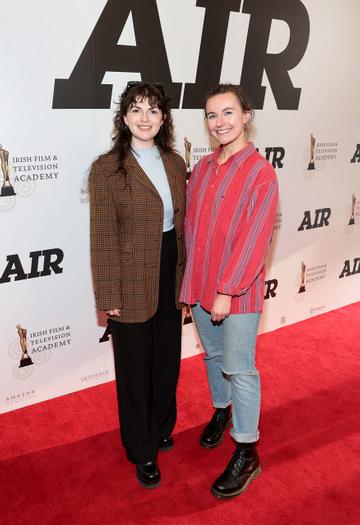 Katie Brady and Helen Connnolly pictured at the IFTA preview screening of the film AIR at the Savoy Cinema,O Connell Street, Dublin.
Pic Brian McEvoy

