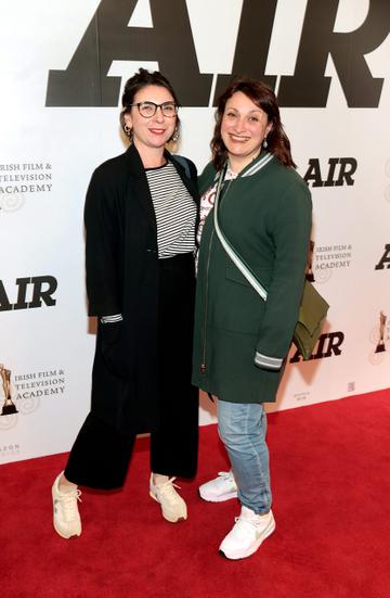 Jo Leggiero and Sarina Bellissimo pictured at the IFTA preview screening of the film AIR at the Savoy Cinema,O Connell Street, Dublin.
Pic Brian McEvoy
