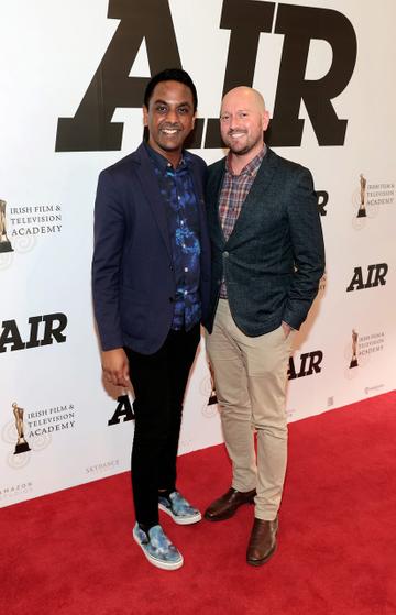 Clint Drieberg and David Mitchell pictured at the IFTA preview screening of the film AIR at the Savoy Cinema,O Connell Street, Dublin.
Pic Brian McEvoy
