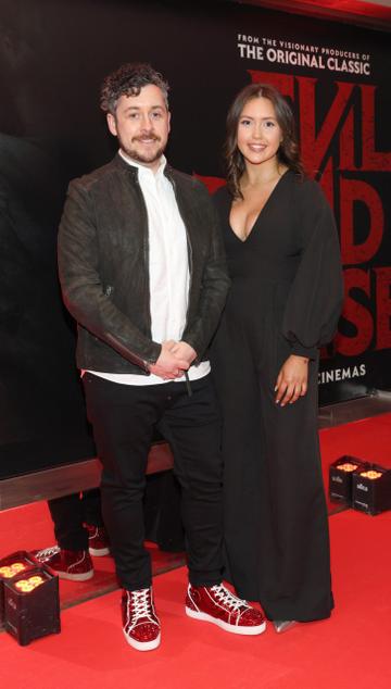 Lee Cronin and Rachel Cronin pictured at the European Premiere of EVIL DEAD RISE at the Lighthouse Cinema,Dublin. The new film in the legendary franchise was written and directed by Irish
filmmaker Lee Cronin.

Picture Brian McEvoy Photography
