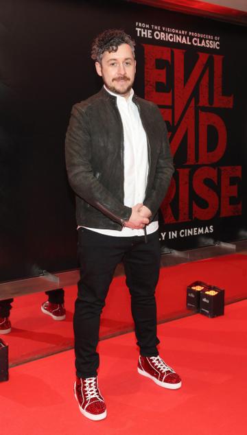 Lee Cronin pictured at the European Premiere of EVIL DEAD RISE at the Lighthouse Cinema,Dublin. The new film in the legendary franchise was written and directed by Irish
filmmaker Lee Cronin.

Picture Brian McEvoy Photography
