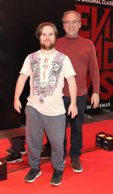 Fionn Crombie Angus and Jonathan Angus pictured at the European Premiere of EVIL DEAD RISE at the Lighthouse Cinema,Dublin. The new film in the legendary franchise was written and directed by Irish
filmmaker Lee Cronin.

Picture Brian McEvoy Photography
