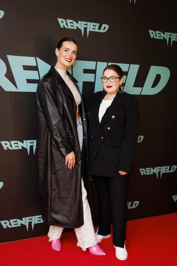 Melissa Byrne and Joanne Fibbs pictured at a special preview screening of Renfield at Light House Cinema, Dublin. Renfield, starring Nicolas Cage & Nicholas Hoult is exclusively in cinemas from this Friday April 14th. Picture Andres Poveda
