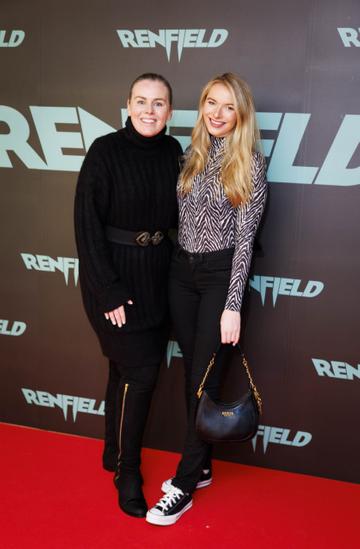 Catriona O'Connor and Lily Grant pictured at a special preview screening of Renfield at Light House Cinema, Dublin. Renfield, starring Nicolas Cage & Nicholas Hoult is exclusively in cinemas from this Friday April 14th. Picture Andres Poveda