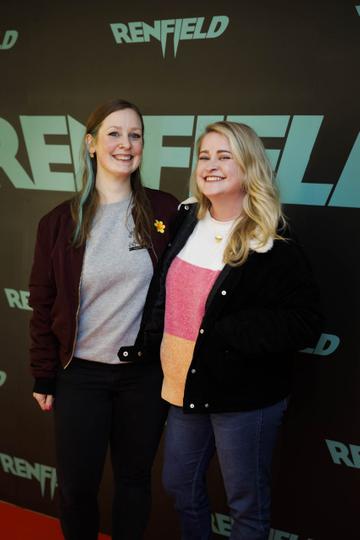 Orla Omond and Michaela  Hayes pictured at a special preview screening of Renfield at Light House Cinema, Dublin. Renfield, starring Nicolas Cage & Nicholas Hoult is exclusively in cinemas from this Friday April 14th. Picture Andres Poveda