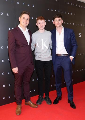Robert Higgins, Luke O'Donoghue and Patrick McGivney pictured at the special screening of the film Lakelands at the Lighthouse Cinema Dublin.
Picture Brian McEvoy Photography