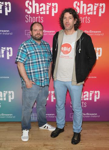 Conor Tobin and Caimin Agnew at the special screening of Virgin Media Television Sharp Shorts in association with Fís Éireann/Screen Ireland at the Lighthouse Cinema ,Dublin.
Picture Brian McEvoy