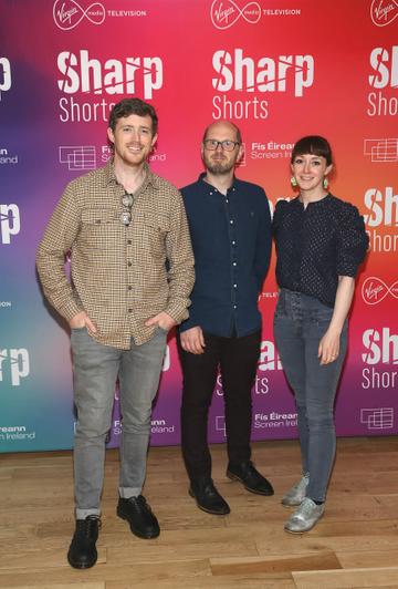 Paul Connolly,Jody Sheridan and Michelle Cunningham at the special screening of Virgin Media Television Sharp Shorts in association with Fís Éireann/Screen Ireland at the Lighthouse Cinema ,Dublin.
Picture Brian McEvoy