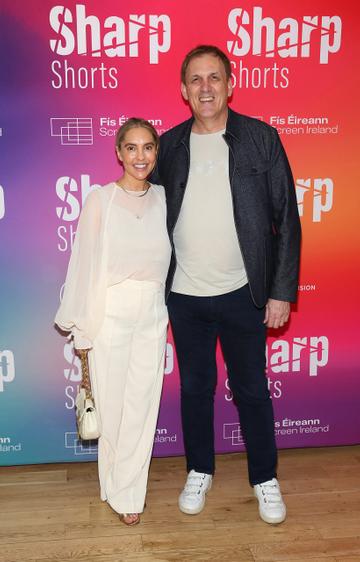 Former Irish SoccerPlayer Tony Cascarino and his wife Jo Cascarino at the special screening of Virgin Media Television Sharp Shorts in association with Fís Éireann/Screen Ireland at the Lighthouse Cinema ,Dublin.
Picture Brian McEvoy