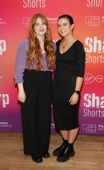Amy Christopher and Eimear Dolan at the special screening of Virgin Media Television Sharp Shorts in association with Fís Éireann/Screen Ireland at the Lighthouse Cinema ,Dublin.
Picture Brian McEvoy