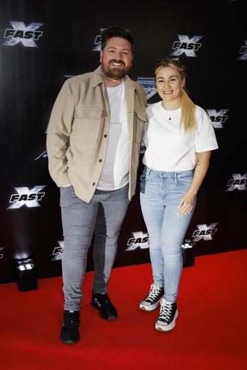 Thomas Cross and Enya Martin pictured at the Irish premiere screening of FAST X at Cineworld, Dublin ahead of its release in cinemas nationwide this Friday 19th May. Picture Andres Poveda