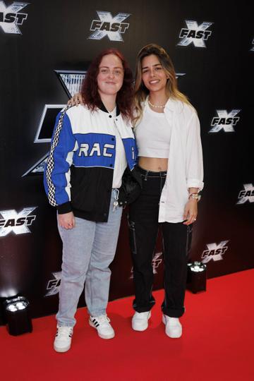 Roisin Duggan and Meri Hernandez pictured at the Irish premiere screening of FAST X at Cineworld, Dublin ahead of its release in cinemas nationwide this Friday 19th May. Picture Andres Poveda