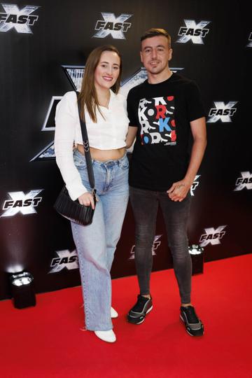 Ciara Glynn and Ryan  Gafney pictured at the Irish premiere screening of FAST X at Cineworld, Dublin ahead of its release in cinemas nationwide this Friday 19th May. Picture Andres Poveda