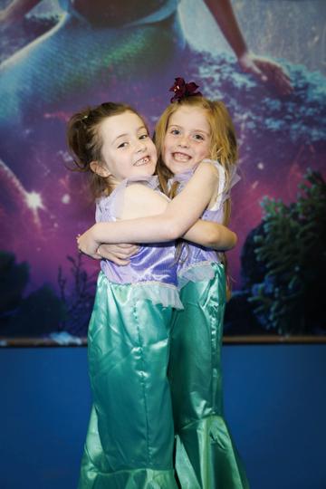 Cousins Sophia Hughes (6) Harper Huges (6) pictured at the family premiere screening of Disney’s The Little Mermaid at the Odeon Point Village. Picture Andres Poveda
