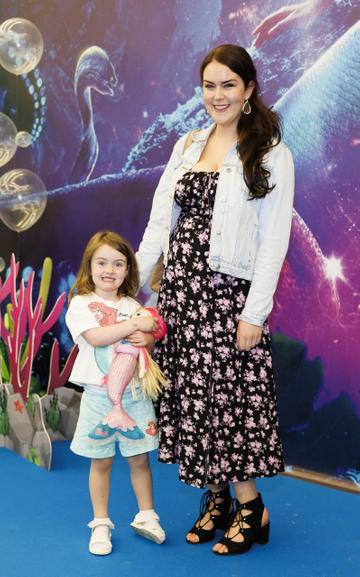 Mary (4) and Rachel Gearity from Ballyfermott pictured at the family premiere screening of Disney’s The Little Mermaid at the Odeon Point Village. Picture Andres Poveda